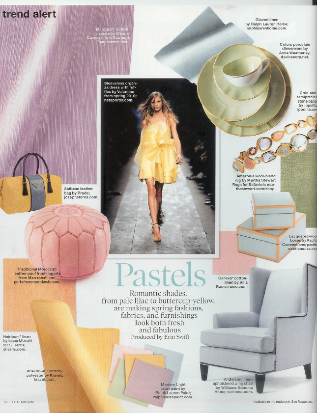 Elle Decor, April 2010,  pink pouf