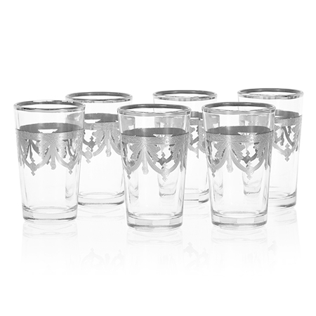 SILVER FILIGREE TEA-GLASSES {SET OF 6}